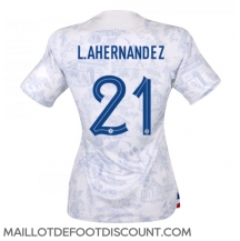 Maillot de football Réplique France Lucas Hernandez #21 Extérieur Femme Mondial 2022 Manche Courte