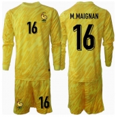 Maillot de football Réplique France Mike Maignan #16 Gardien de but Domicile Enfant Europe 2024 Manche Longue (+ Pantalon court)