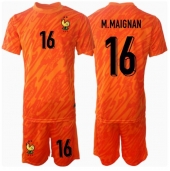 Maillot de football Réplique France Mike Maignan #16 Gardien de but Extérieur Enfant Europe 2024 Manche Courte (+ Pantalon court)