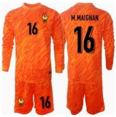 Maillot de football Réplique France Mike Maignan #16 Gardien de but Extérieur Enfant Europe 2024 Manche Longue (+ Pantalon court)