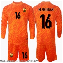 Maillot de football Réplique France Mike Maignan #16 Gardien de but Extérieur Enfant Europe 2024 Manche Longue (+ Pantalon court)