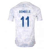 Maillot de football Réplique France Ousmane Dembele #11 Extérieur Mondial 2022 Manche Courte
