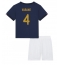 Maillot de football Réplique France Raphael Varane #4 Domicile Enfant Mondial 2022 Manche Courte (+ Pantalon court)