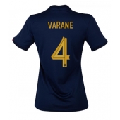 Maillot de football Réplique France Raphael Varane #4 Domicile Femme Mondial 2022 Manche Courte