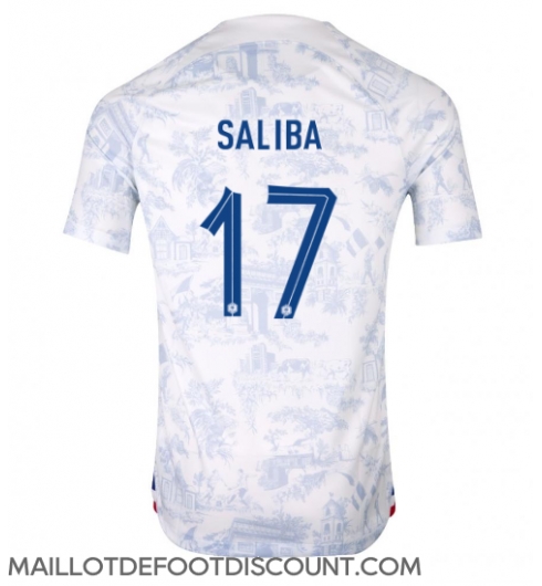 Maillot de football Réplique France William Saliba #17 Extérieur Mondial 2022 Manche Courte