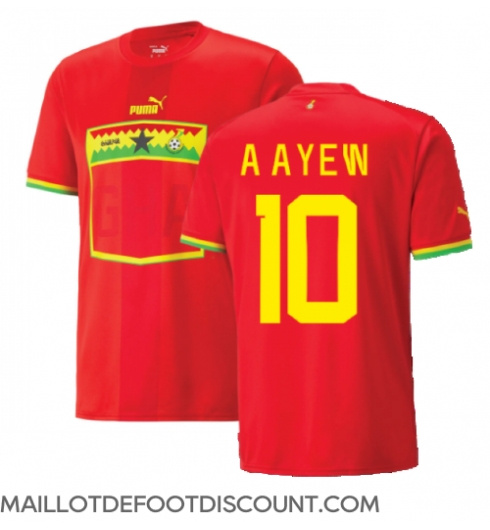 Maillot de football Réplique Ghana Andre Ayew #10 Extérieur Mondial 2022 Manche Courte