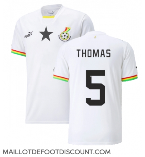 Maillot de football Réplique Ghana Thomas Partey #5 Domicile Mondial 2022 Manche Courte