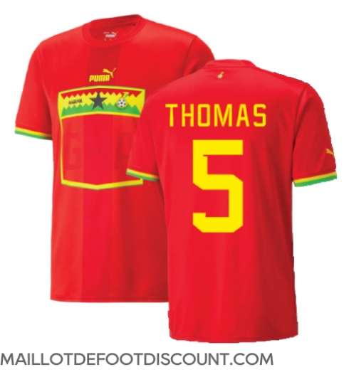 Maillot de football Réplique Ghana Thomas Partey #5 Extérieur Mondial 2022 Manche Courte