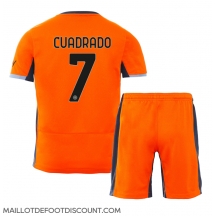 Maillot de football Réplique Inter Milan Juan Cuadrado #7 Troisième Enfant 2023-24 Manche Courte (+ Pantalon court)