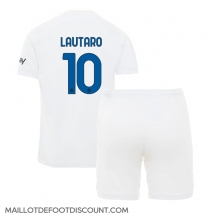 Maillot de football Réplique Inter Milan Lautaro Martinez #10 Extérieur Enfant 2023-24 Manche Courte (+ Pantalon court)