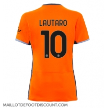 Maillot de football Réplique Inter Milan Lautaro Martinez #10 Troisième Femme 2023-24 Manche Courte