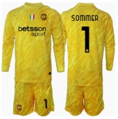 Maillot de football Réplique Inter Milan Yann Sommer #1 Gardien de but Extérieur Enfant 2024-25 Manche Longue (+ Pantalon court)