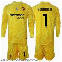 Maillot de football Réplique Inter Milan Yann Sommer #1 Gardien de but Extérieur Enfant 2024-25 Manche Longue (+ Pantalon court)