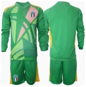 Maillot de football Réplique Italie Gardien de but Extérieur Enfant Europe 2024 Manche Longue (+ Pantalon court)