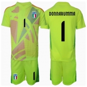 Maillot de football Réplique Italie Gianluigi Donnarumma #1 Gardien de but Domicile Enfant Europe 2024 Manche Courte (+ Pantalon court)