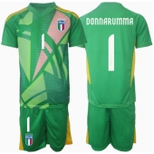 Maillot de football Réplique Italie Gianluigi Donnarumma #1 Gardien de but Extérieur Enfant Europe 2024 Manche Courte (+ Pantalon court)