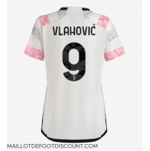 Maillot de football Réplique Juventus Dusan Vlahovic #9 Extérieur Femme 2023-24 Manche Courte