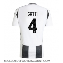 Maillot de football Réplique Juventus Federico Gatti #4 Domicile 2024-25 Manche Courte