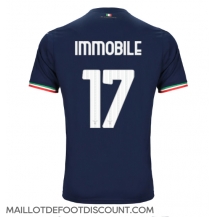 Maillot de football Réplique Lazio Ciro Immobile #17 Extérieur 2023-24 Manche Courte
