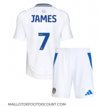 Maillot de football Réplique Leeds United Daniel James #7 Domicile Enfant 2024-25 Manche Courte (+ Pantalon court)