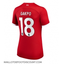 Maillot de football Réplique Liverpool Cody Gakpo #18 Domicile Femme 2023-24 Manche Courte