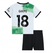 Maillot de football Réplique Liverpool Cody Gakpo #18 Extérieur Enfant 2023-24 Manche Courte (+ Pantalon court)