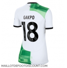 Maillot de football Réplique Liverpool Cody Gakpo #18 Extérieur Femme 2023-24 Manche Courte