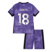 Maillot de football Réplique Liverpool Cody Gakpo #18 Troisième Enfant 2023-24 Manche Courte (+ Pantalon court)