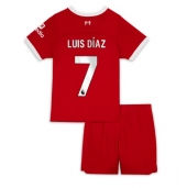 Maillot de football Réplique Liverpool Luis Diaz #7 Domicile Enfant 2023-24 Manche Courte (+ Pantalon court)