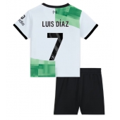 Maillot de football Réplique Liverpool Luis Diaz #7 Extérieur Enfant 2023-24 Manche Courte (+ Pantalon court)