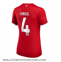 Maillot de football Réplique Liverpool Virgil van Dijk #4 Domicile Femme 2023-24 Manche Courte