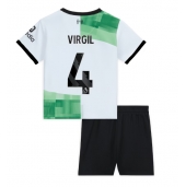 Maillot de football Réplique Liverpool Virgil van Dijk #4 Extérieur Enfant 2023-24 Manche Courte (+ Pantalon court)