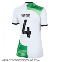 Maillot de football Réplique Liverpool Virgil van Dijk #4 Extérieur Femme 2023-24 Manche Courte