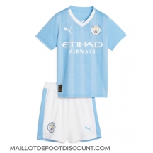 Maillot de football Réplique Manchester City Domicile Enfant 2023-24 Manche Courte (+ Pantalon court)