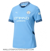 Maillot de football Réplique Manchester City Domicile Femme 2024-25 Manche Courte