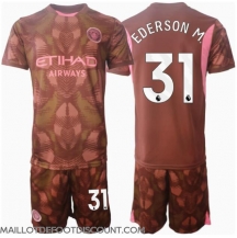 Maillot de football Réplique Manchester City Ederson Moraes #31 Gardien de but Domicile Enfant 2024-25 Manche Courte (+ Pantalon court)