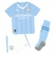 Maillot de football Réplique Manchester City Jeremy Doku #11 Domicile Enfant 2023-24 Manche Courte (+ Pantalon court)