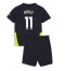 Maillot de football Réplique Manchester City Jeremy Doku #11 Extérieur Enfant 2024-25 Manche Courte (+ Pantalon court)