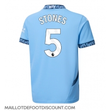 Maillot de football Réplique Manchester City John Stones #5 Domicile 2024-25 Manche Courte