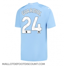 Maillot de football Réplique Manchester City Josko Gvardiol #24 Domicile 2023-24 Manche Courte