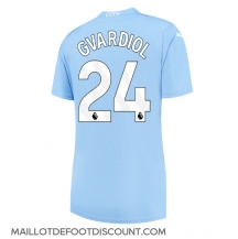 Maillot de football Réplique Manchester City Josko Gvardiol #24 Domicile Femme 2023-24 Manche Courte