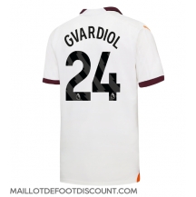 Maillot de football Réplique Manchester City Josko Gvardiol #24 Extérieur 2023-24 Manche Courte