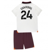Maillot de football Réplique Manchester City Josko Gvardiol #24 Extérieur Enfant 2023-24 Manche Courte (+ Pantalon court)