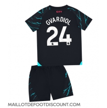 Maillot de football Réplique Manchester City Josko Gvardiol #24 Troisième Enfant 2023-24 Manche Courte (+ Pantalon court)