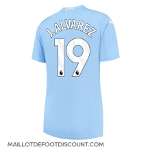 Maillot de football Réplique Manchester City Julian Alvarez #19 Domicile Femme 2023-24 Manche Courte