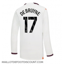 Maillot de football Réplique Manchester City Kevin De Bruyne #17 Extérieur 2023-24 Manche Longue
