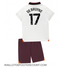 Maillot de football Réplique Manchester City Kevin De Bruyne #17 Extérieur Enfant 2023-24 Manche Courte (+ Pantalon court)
