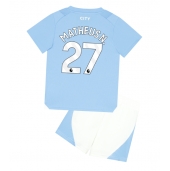 Maillot de football Réplique Manchester City Matheus Nunes #27 Domicile Enfant 2023-24 Manche Courte (+ Pantalon court)