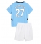 Maillot de football Réplique Manchester City Matheus Nunes #27 Domicile Enfant 2024-25 Manche Courte (+ Pantalon court)