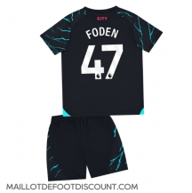 Maillot de football Réplique Manchester City Phil Foden #47 Troisième Enfant 2023-24 Manche Courte (+ Pantalon court)